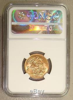 1912-S George V Australia Gold Sovereign NGC MS64