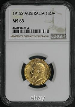 1915S Australia Gold Sovereign NGC MS-63