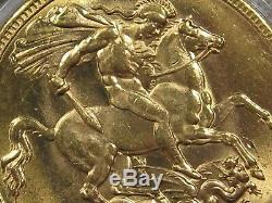 1915-M Full GOLD SOVEREIGN Melbourne Mint, Australia Coin. AGW. 2355 troy oz #23