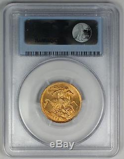 1915-S Australia Gold Sovereign Coin PCGS MS-64