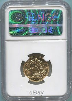 1917S Australia Gold Sovereign, NGC MS62. King George V. Sydney Mint