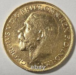 1917 P Australia Sovereign Gold, King George V (0.2355 oz) In Capsule