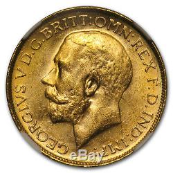 1918-P Australia Gold Sovereign George V MS-63 NGC SKU#171128