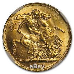 1918-P Australia Gold Sovereign George V MS-63 NGC SKU#171128