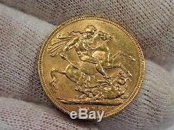 1918-P Full GOLD SOVEREIGN Perth Mint, Australia Coin. AGW. 2355 troy oz. #16