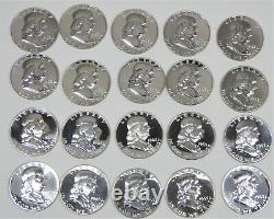 1963 Proof Franklin Half Dollars Roll of 20 Coins