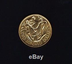1980 Australian $200 Gold Coin Unc 10 Grams No Pouch