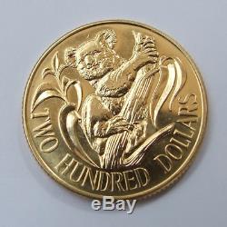 1980 Australian $200 Uncirculated Gold Coin. 22 Carat, 10 Grams