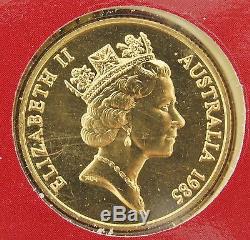1985 $200 Australia Koala Gold UNC Coin withDisplay Low Mintage 29,186 (4569) KM86