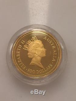 1986 1 oz Gold Australian Kangaroo/Nugget Coin BU