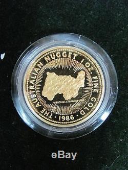 1986 4 Piece Australian Proof Gold Nugget Set 100, 50, 25, 15 Dollar