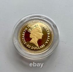 1986 Australia Gold Nugget 1/2 oz, Fine Gold, Queen Elizabeth II Collectors Coin