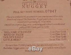 1986 Australian Gold Nugget 4-coin Set First Pf Issue 999.9 Parts Gold In 1,000
