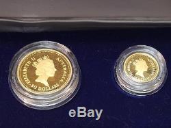 1986 Australian Gold Proof Nugget 4 Coin Set 15, 25, 50, 100 Dollar. 999 Fine