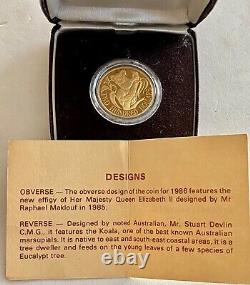 1986- Koala $200 Gold Proof Coin Australian Mint 22 (. 916) Carat Gold