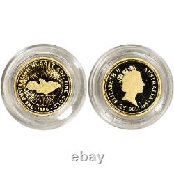 1986 P Australia Gold Nugget 4 Coin Proof Set in OGP with COA