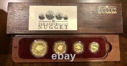 1987 Australia 4-Coin. 999 Gold Nugget Proof Set 1.85 oz BOX and COA