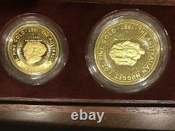 1987 Australia 4-Coin. 999 Gold Nugget Proof Set 1.85 oz BOX and COA