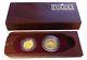 1987 Australia Nugget Proof Issue 1/10 Oz & 1/4 Oz 2 Pc. Gold Proof Set With Box
