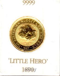 1987 Australian 1/10 oz Nugget' Little Hero' Gold Coin Genuine Great Gift