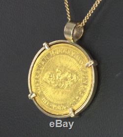 1987 Australian Nugget 1/4 OZ Golden Eagle Fine Gold $25 Coin Pendant #853054