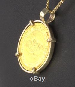1987 Australian Nugget 1/4 OZ Golden Eagle Fine Gold $25 Coin Pendant #853054