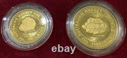 1987 Australian Nugget 4 Proof Gold Coin Set (1.85 Oz) + Box & Certificate