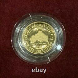 1987 Australian Nugget 4 Proof Gold Coin Set (1.85 Oz) + Box & Certificate