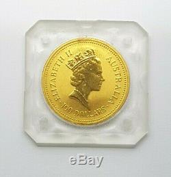 1987 Australian Nugget Coin 9999 Fine Gold 100 Dollar, 1 Ounce Coin Preloved