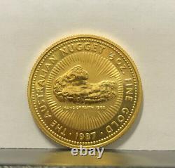 1987 Gem Bu Australia 1/2 Oz Nugget 1980 Hand Of Faith. 9999 Pure Gold Coin