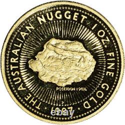 1987 P Australia Gold Nugget Proof 1 oz $100 Poseidon Gem Proof