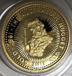 1987 P Australia PROOF 1/10 oz Gold Nugget Coin $15.9999 Perth Mint In Capsule