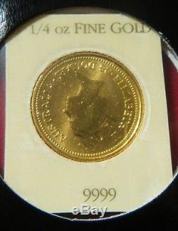 1987 The Australian Nugget 1/4 OZ Fine Gold $25 Coin in special card