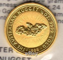 1988 Australian 1/4 oz Gold Nugget Coin Genuine Great Gift