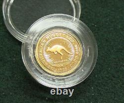 1989 Australia 1/20 oz. $5 Gold Nugget Kangaroo Original Capsule