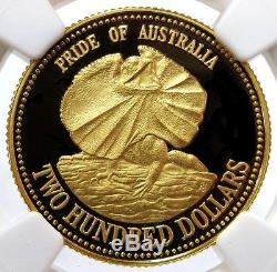 1989 Gold $200 Dollar Pride Of Australia Lizard Coin Ngc Proof 69 Ultra Cameo