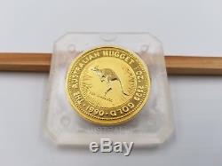 1990 Australia 1 oz Gold Kangaroo Nugget BU