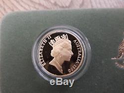 1990 Australia $200 Proof Platypus Coin 0.295 oz Gold content + Case & COA