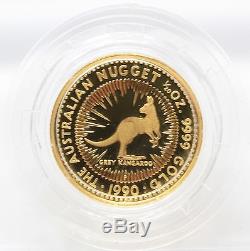 1990 Australian 5 Coin Gold Proof Issue Set (1/201oz). 9999 Fine