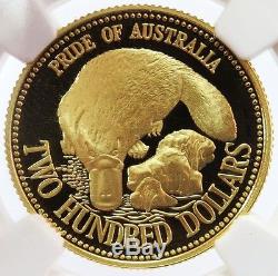 1990 Gold $200 Dollar Pride Of Australia Platypus Coin Ngc Proof 69 Ultra Cameo