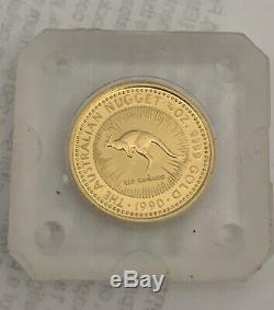 1990 The Australian Nugget Red Kangaroo 1/10oz. 9999 Gold BU Australia Gold Coin