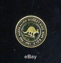 1991 Australian 1/20 Gold Kangaroo Coin FREE POSTAGE in Australia