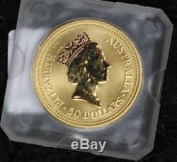 1991 Australian nugget $50 Grey Kangaroo 1/2 oz gold coin
