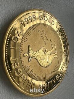 1993 1 oz Australia Gold Nugget Kangaroo Collectible Coin Queen Elizabeth