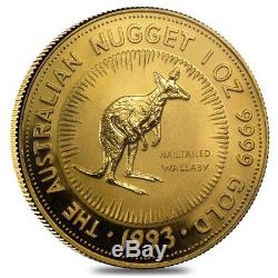 1993 1 oz Australian Gold Nugget Perth Mint Coin. 9999 Fine BU