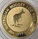 1993 Australia 1 Oz Gold Kangaroo Coin Nugget $100 Bu. 9999 Perth Mint Capsule