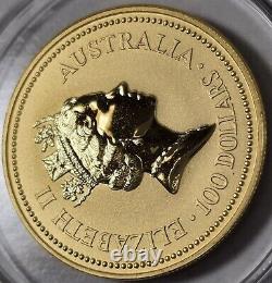 1993 Australia 1 oz Gold Kangaroo Coin Nugget $100 BU. 9999 Perth Mint Capsule