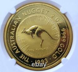 1993 Australia $200 2 Oz Gold Nugget Red Kanagroo Ngc Ms 69 Only 990 Minted