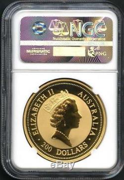 1994 Australia 2 oz. 9999 Fine Gold $200 Nugget Red Kangaroo NGC MS-69 -140724