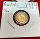 1994 P Australia 1/20 Oz. $5 Gold Nugget Kangaroo Low Mintage Original Capsule